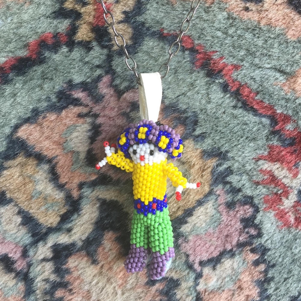 Mexican Beaded Charm New Mexico Santa Fe Talisman